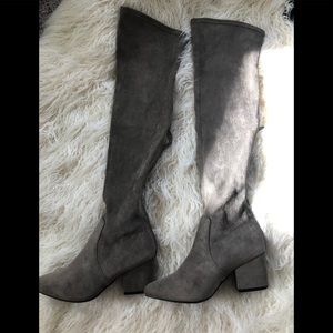 Goodnight Macaroon Carina Taupe Over the Knee Boot